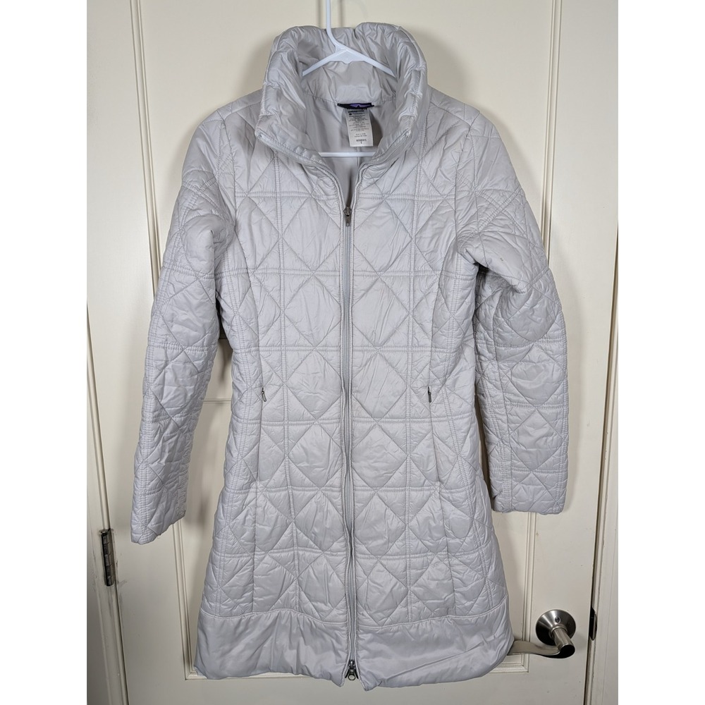 Patagonia Low Sky Gray Parka Quilted Long Winter Jacket Women's Size: S